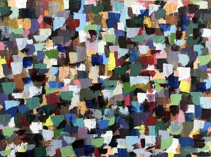 Abstract Expressionism or Leftover Paint #19, by Hakan Unlu, Acrylic On Canvas, 2026