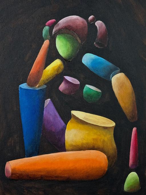 Maybe I think too much, by Hakan Unlu, Acrylic On Canvas, 2025